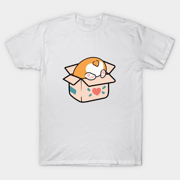 Corgi Butt T-Shirt by Hameo Art